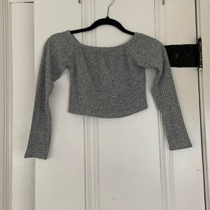 PLT off the shoulder crop top